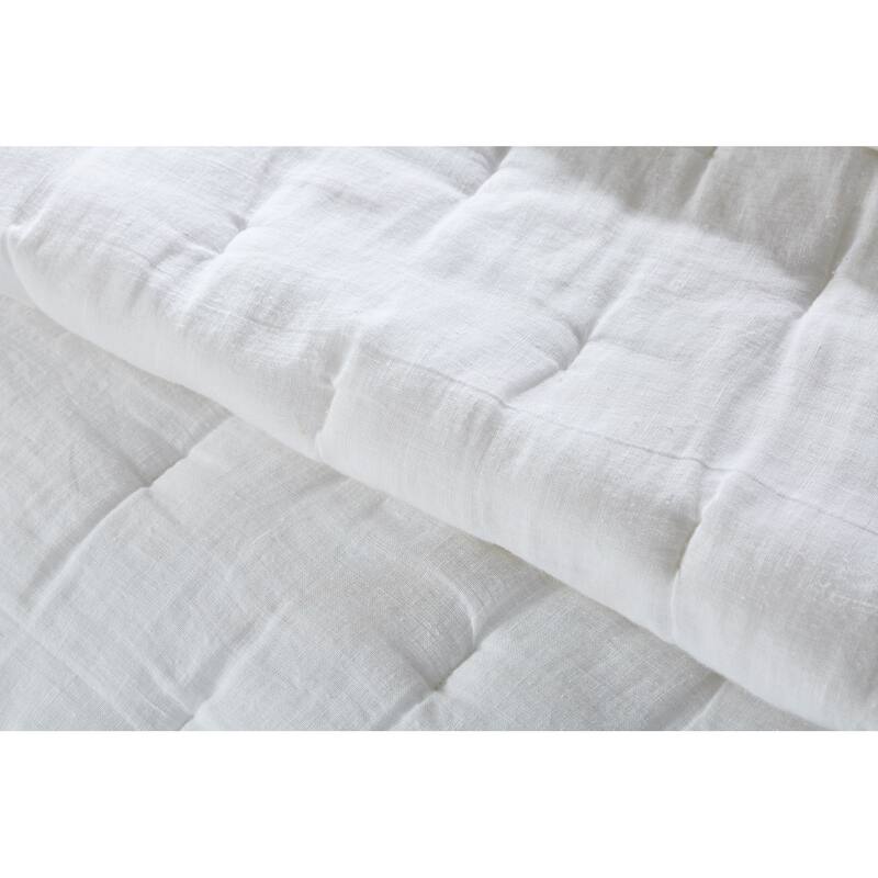Mesa Linen & Velvet Sham, Ivory, Euro