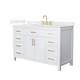 Option White / Giotto Quartz Top / Brushed Gold Hardware