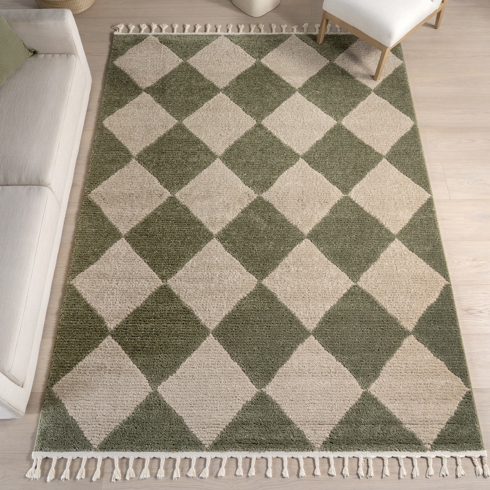 Nuloom Marissa High/Low Diamond Tassel Area Rug
