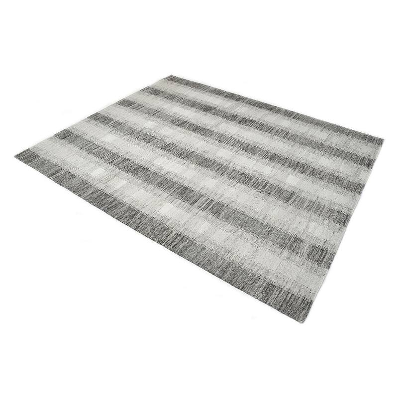 Overton Handmade Modern Contemporary Striped Area Rug