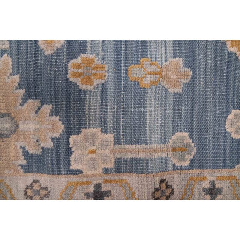 ECARPETGALLERY Hand-knotted Finest Oushak Navy Wool Rug - 9'0 x 12'2