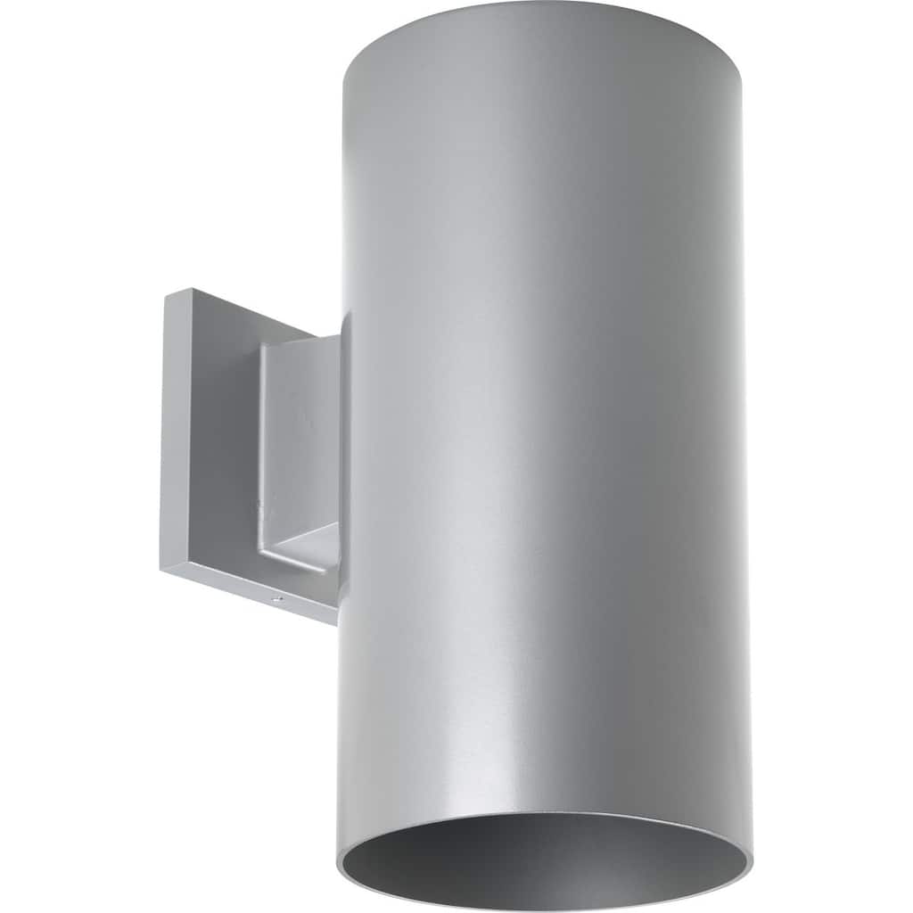 6" Metallic Gray LED Outdoor Wall Cylinder - 13.500" x 10.250" x 8.370"