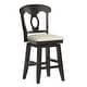 preview thumbnail 52 of 79, Eleanor Napoleon Back Wood Swivel Chair by iNSPIRE Q Classic Counter Height - Antique Black