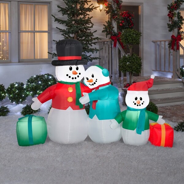 Gemmy Christmas Airblown Inflatable Snowman Family Collection Scene , 5 ...