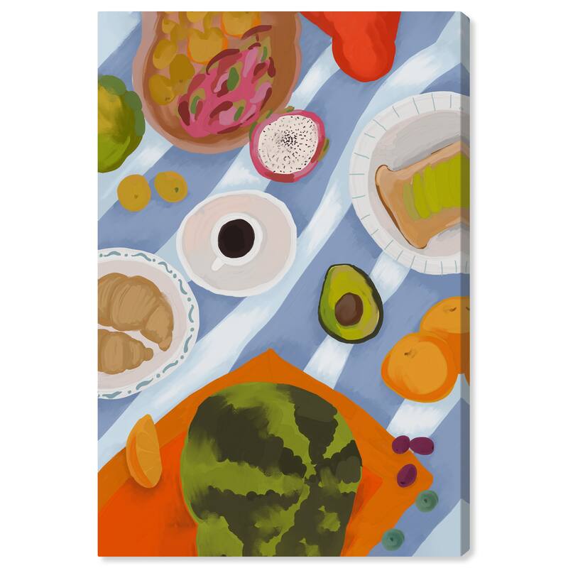 Wynwood Studio Canvas Food and Cuisine Favorite Breakfasts Green and Modern & Contemporary Wall Art Canvas Print