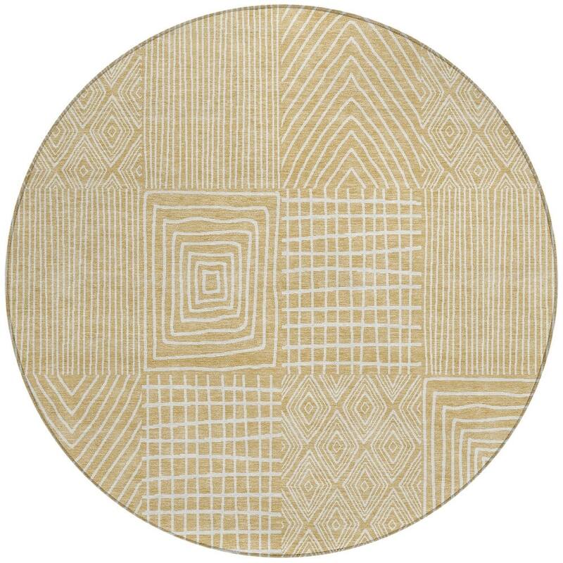 HomeRoots Geometric Transitional Rectangle Outdoor Rug