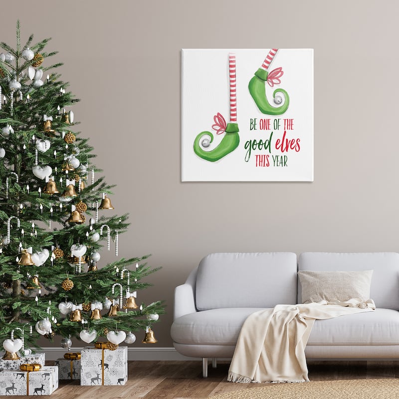 Stupell Festive Be A Good Elf Canvas Wall Art Design By Dogwood Portfolio