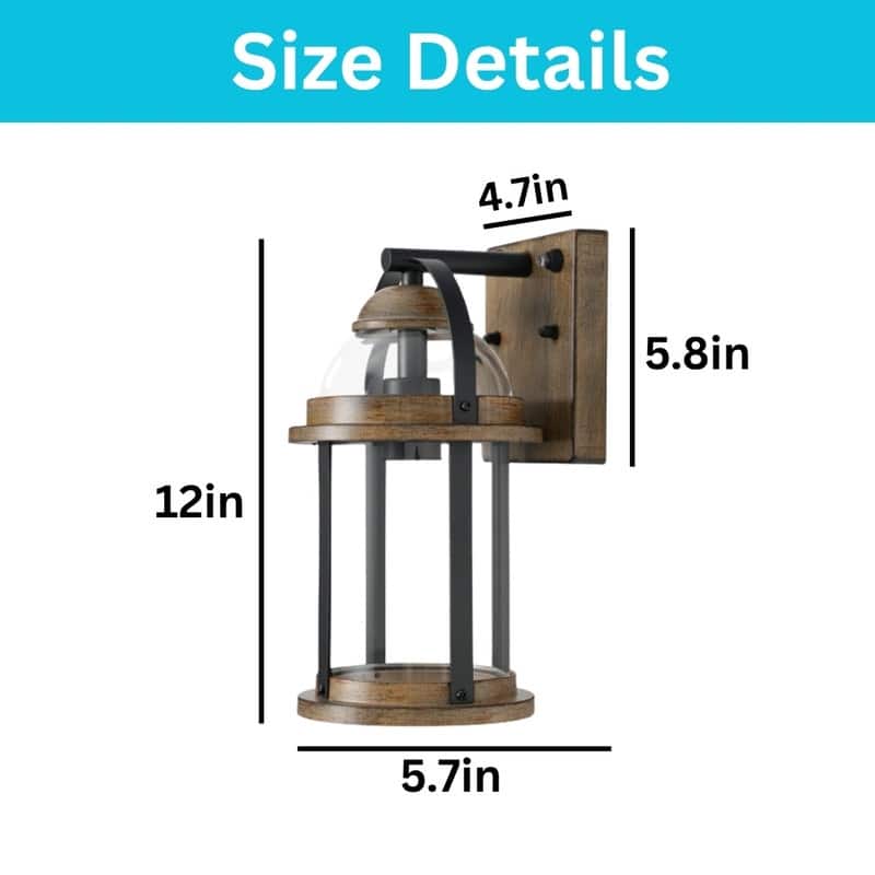 1 Pack light bulbs wood grain lighting fixtures aluminum wall lights