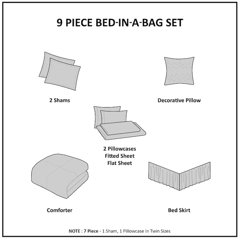 Intelligent Design Eleni Boho Comforter Set with Bed Sheets