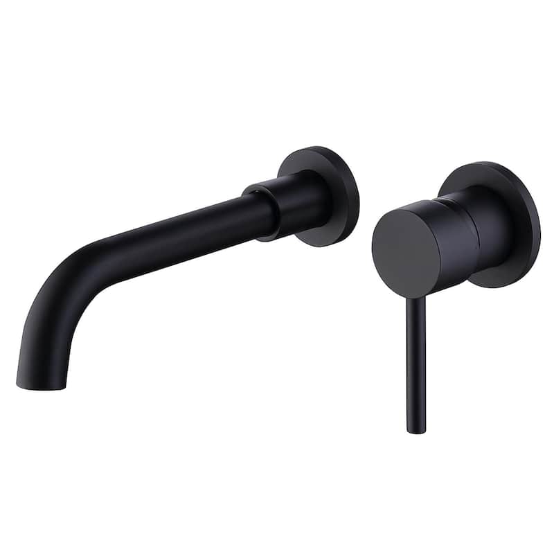 Matte Black Wall Mount Bathroom Faucet - Matte Black