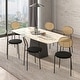 preview thumbnail 28 of 92, Leisuremod Euston Modern Velvet/Leather Dining Chair - Minimalist Wicker Back Accent Chair for Home Living Room & Kitchen