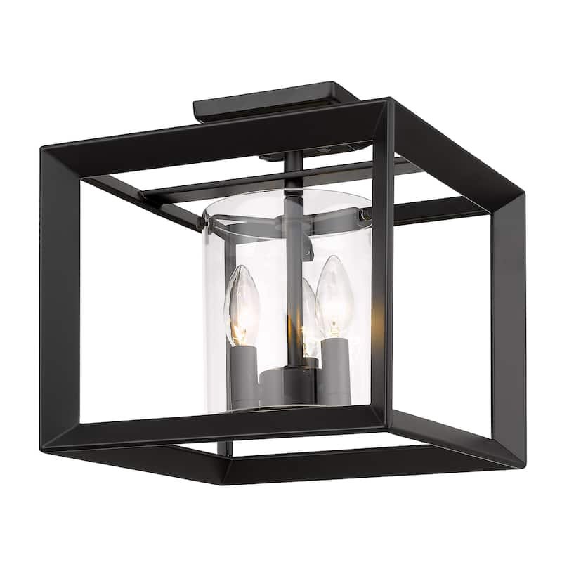 Smyth 12" Semi-Flush - 12"x12" - 12"x12" - Matte Black