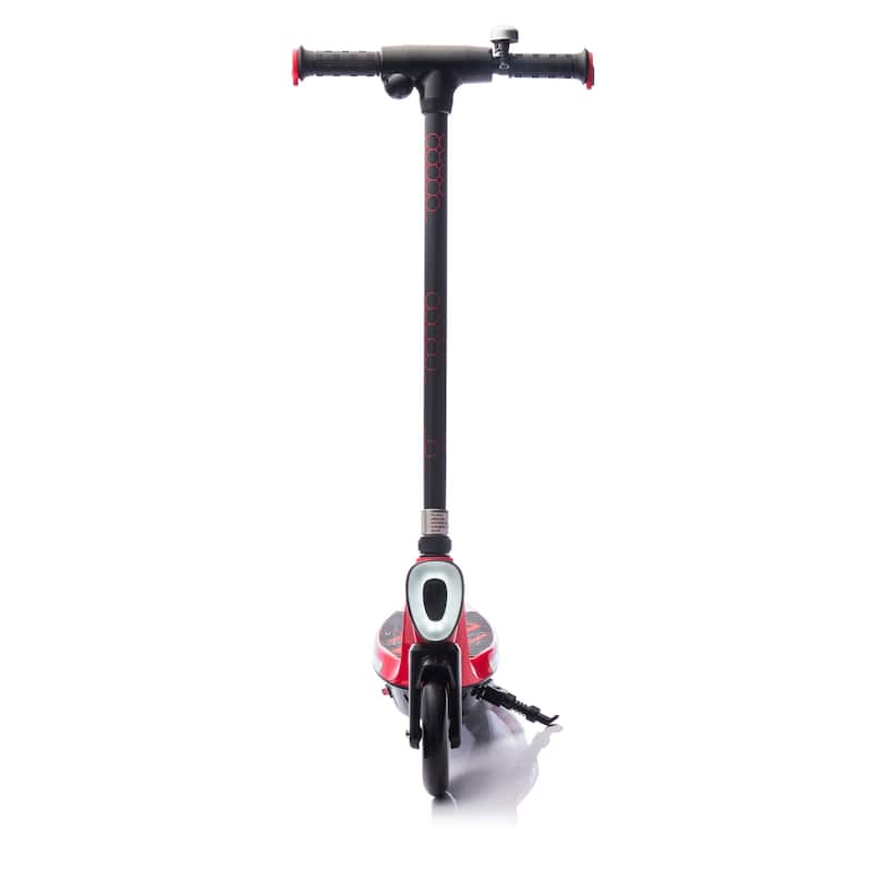 Kids Ride On Electric Scooter With Kickstand,Scooter Bell,Wider Pedal,Non-Slip Handle,Colorful LED Lights,For Kids 6+.