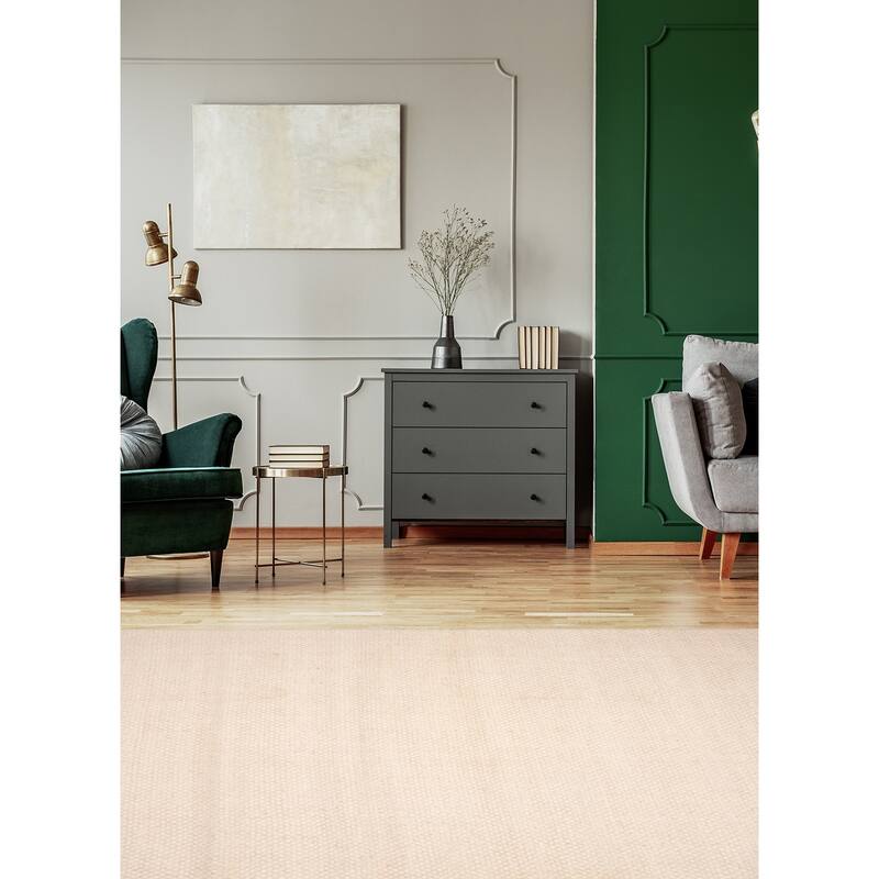 ECARPETGALLERY Hand Tufted Sienna Pink Wool Rug - 6'7 x 9'9