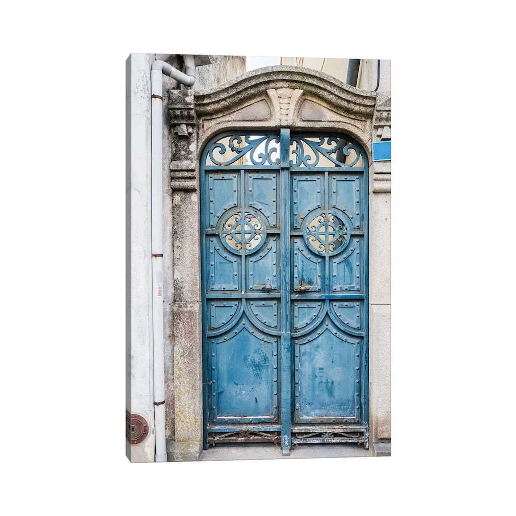 iCanvas "Portugal, Aveiro. A unique metal door on a home in the streets of Aveiro." by Julie Eggers Canvas Print