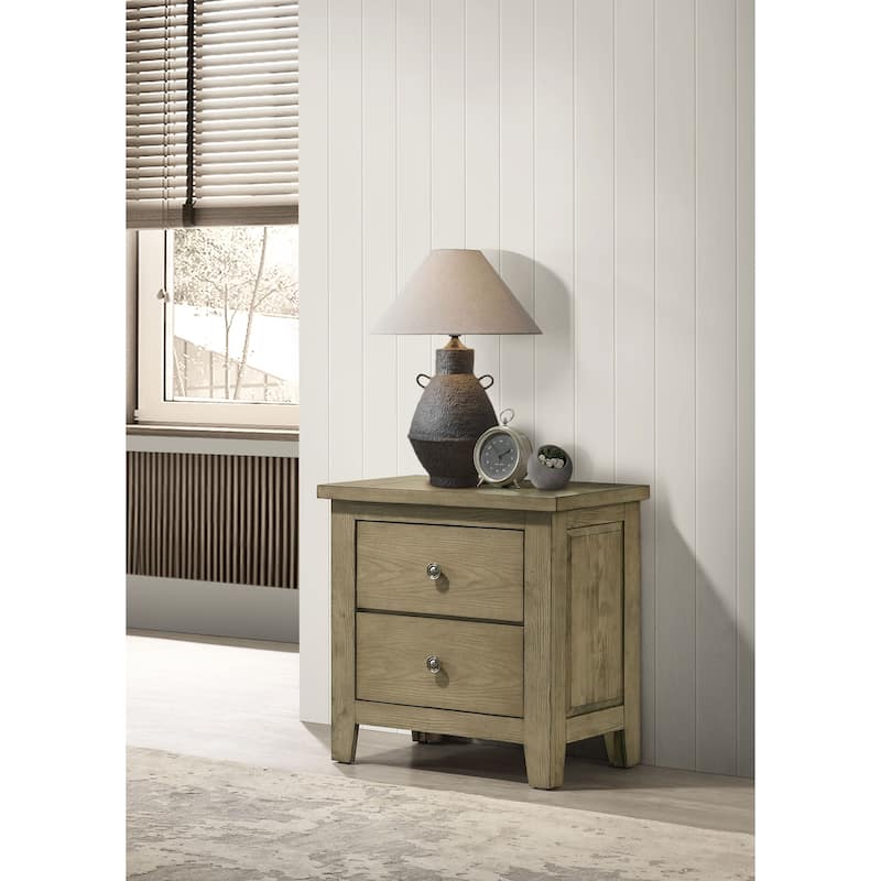 Hazlewood 2-drawer Nightstand Bedside Table Vineyard Oak