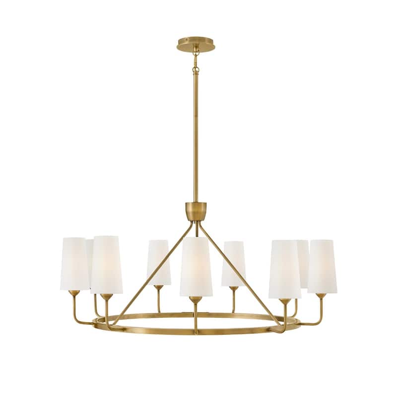 Hinkley Lighting 45009 Lewis 9 Light 37" Wide Ring Chandelier - Heritage Brass