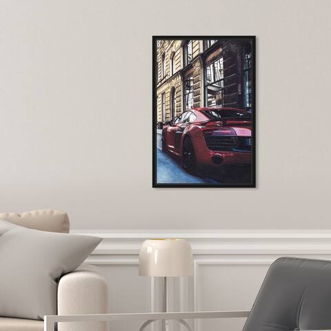 Oliver Gal 'Fast Drive' Transportation Red Wall Art Canvas Print