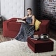 preview thumbnail 59 of 114, Jaxx Zipline Convertible Queen-size Sleeper Loveseat and Ottoman Set