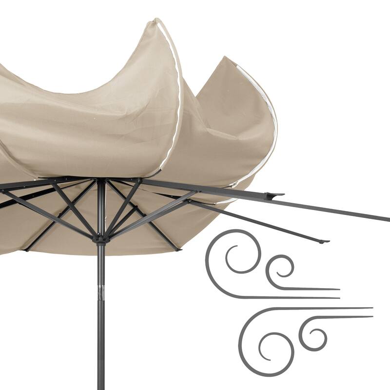 10ft Wind Resistant Tilting Patio Umbrella