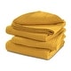 preview thumbnail 28 of 31, 100% Cotton Basket Weave Thermal Bed Blanket Breathable Soft Layering All Season Medium Weight 66''x90'' - Mustard