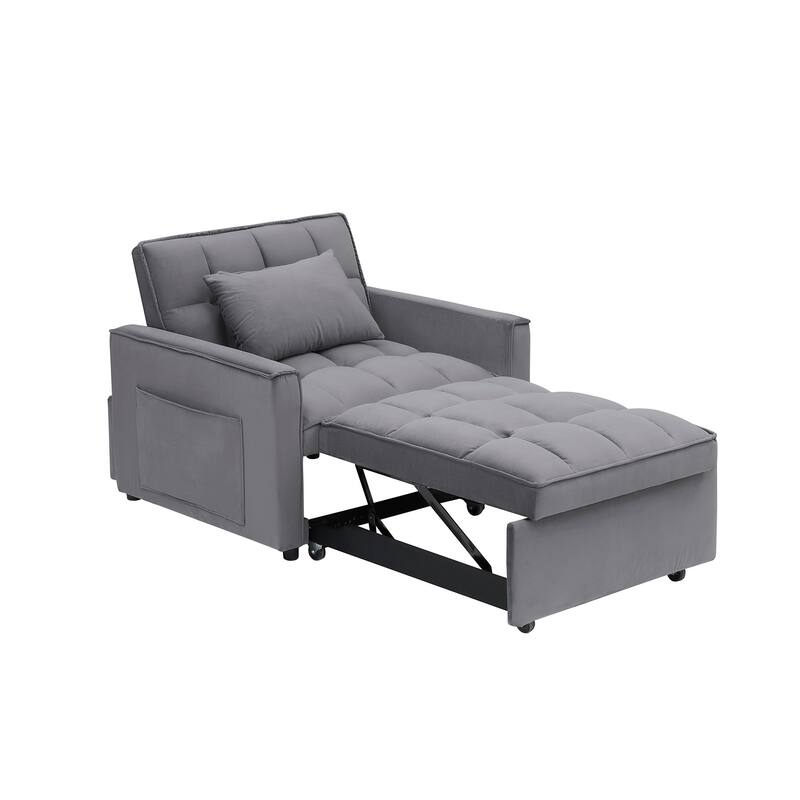Single 3 in 1 folding sofa bed, single recliner, suitable for small space