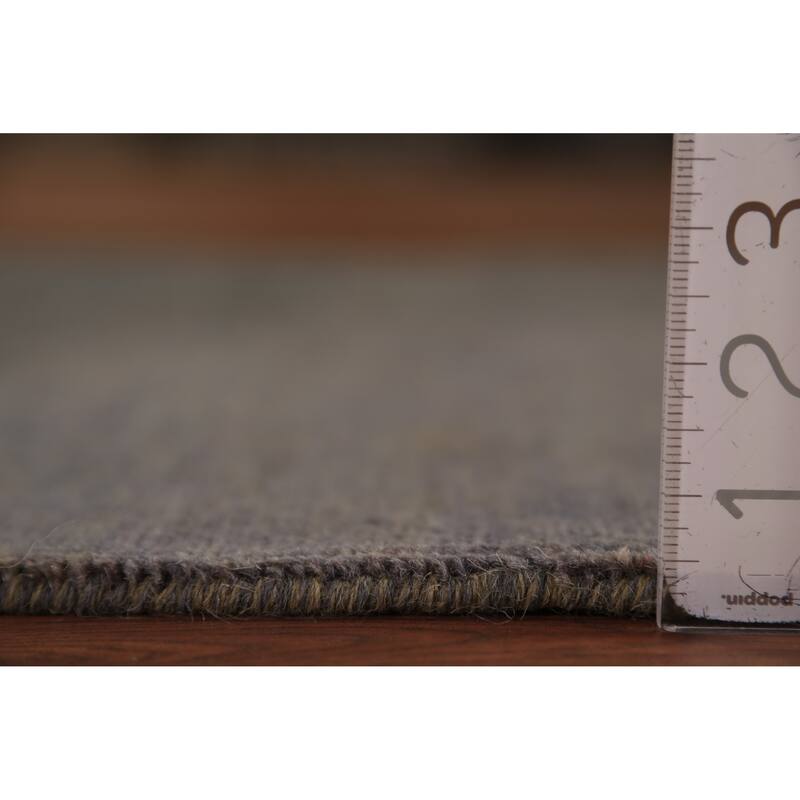 Gray & Beige Modern Gabbeh Runner Rug Handmade Wool Carpet - 2'8" x 9'6"