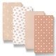 preview thumbnail 1 of 3, The Peanutshell Boho Bassinet Crib Sheet 4 Pack Set