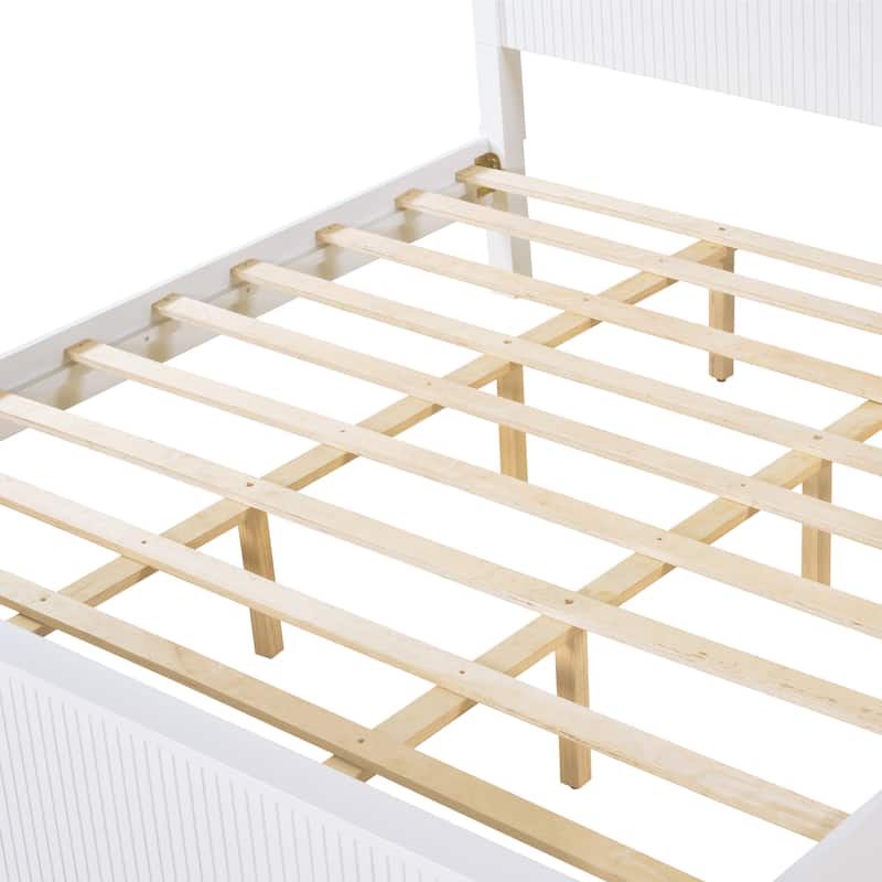 Christopher Knight Home - Modern Wooden Bed Frame with Headboard and Footboard