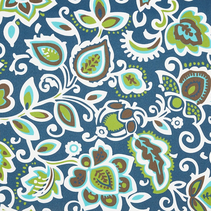 Sorra Home Floral Navy Corded 12 x 24 Inch Indoor/ Outdoor Lumbar Pillows (Set of 2)