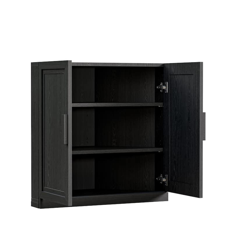 31"H Corner Sideboard Cabinet Free-Standing Corner Storage Organizer