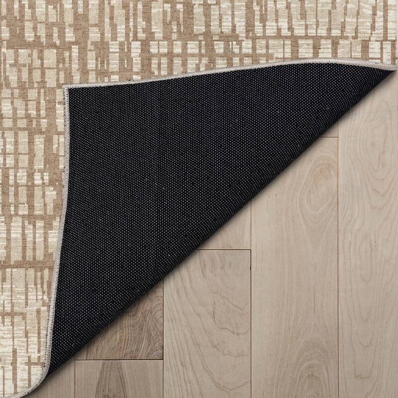 Well Woven Abstract Nightscape Geometric Flat-Weave Area Rug