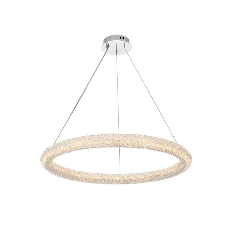 Indigo Home 32 inch Adjustable LED Chandelier - Chrome