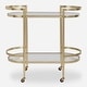 preview thumbnail 4 of 4, Uttermost Isabelle Gold Bar Cart - 30" H x 33.5"W x 17.75" D