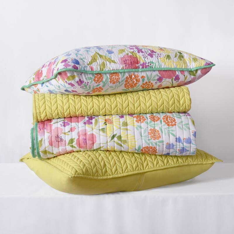 Cayman 20" Square Quilted Decorative Throw Pillow