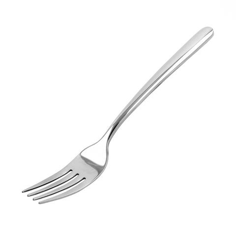 Long Handle Utensil Stainless Steel Fruit Salad Dessert Fork 21cm Length - Silver Tone