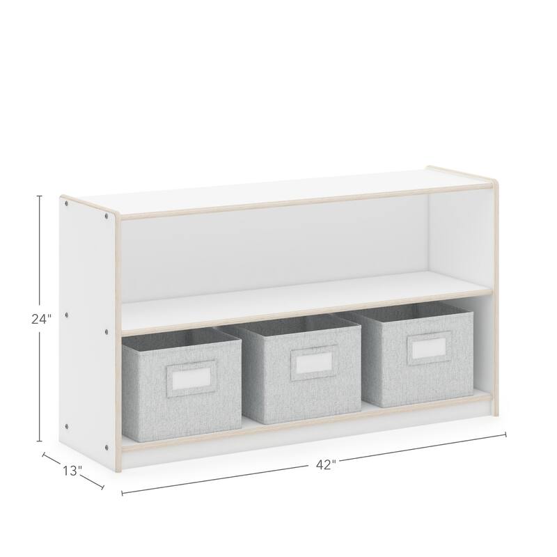 Guidecraft EdQ Essentials Two Shelf Open Storage 24''