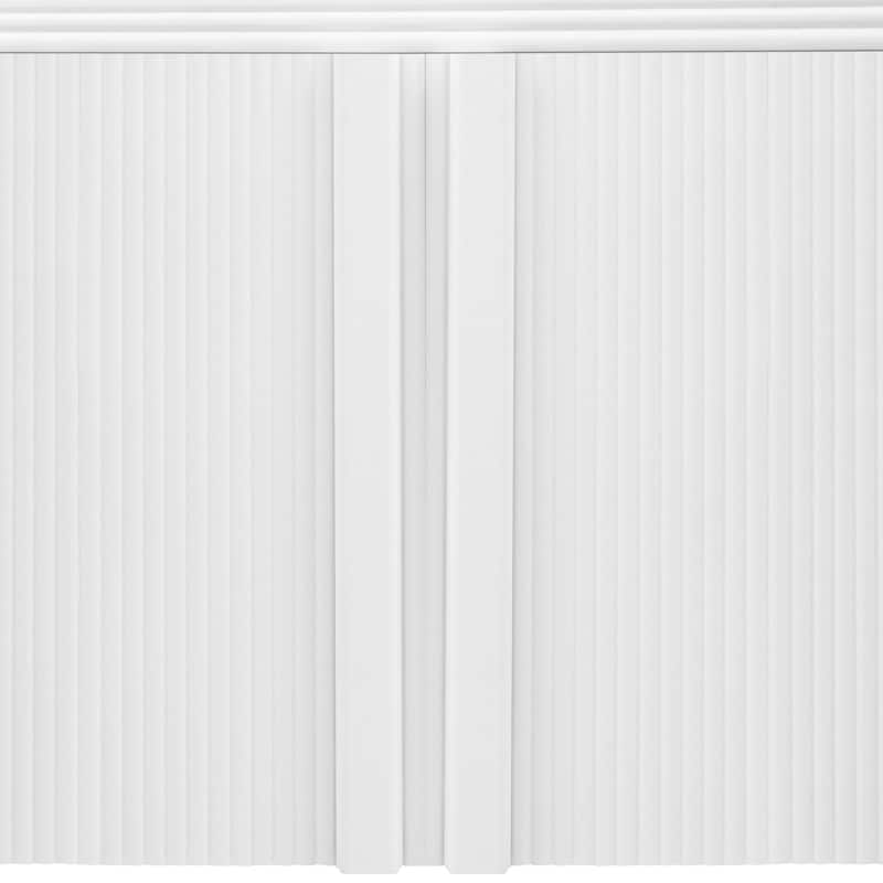 Striped Storage Cabinet with 4 Adjustable Doors