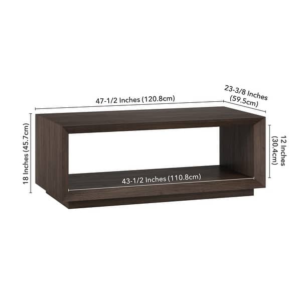 dimension image slide 2 of 4, Tannen 48" Wide Rectangular Coffee Table