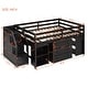 preview thumbnail 6 of 7, Espresso Solid Wood Loft Bed with Retractable Desk, Storage Stairs, Storage Drawers, and Shelves