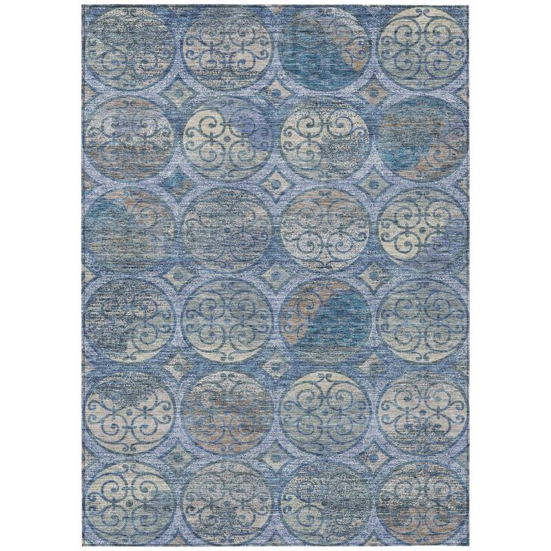 HomeRoots Trellis Transitional Rectangle Outdoor Rug