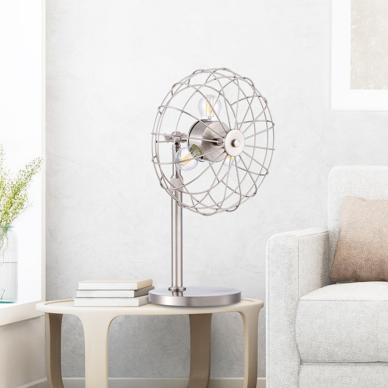 GetLedel 23-inch Industrial Nickel Table Lamp with Adjustable Height