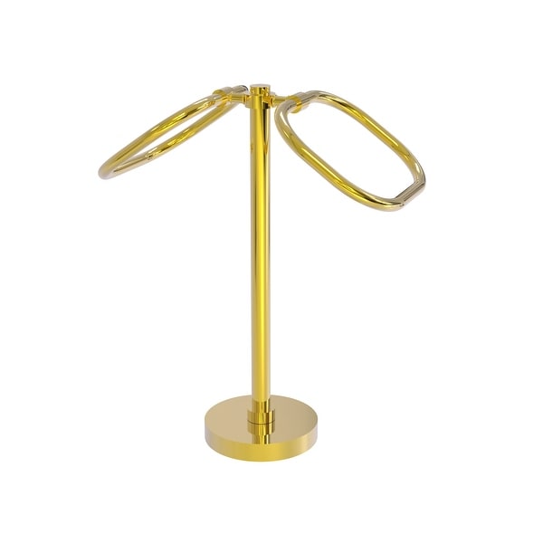 Allied Brass Two Ring Oval Guest Towel Holder