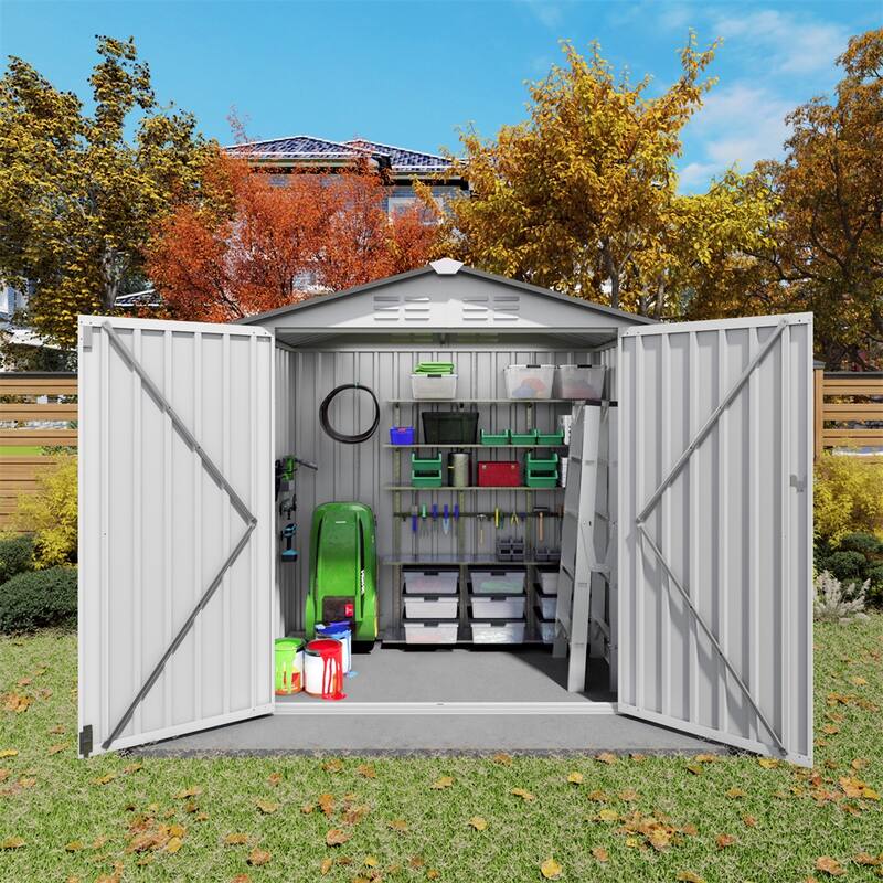 6X3.5FT Metal Storage Shed,Tool Shed with Peaked Roof Waterproof