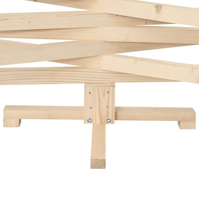 vidaXL Wooden Christmas Tree Natural Wood Solid Pine Wood 59.1 in - 30 x 59 x 30