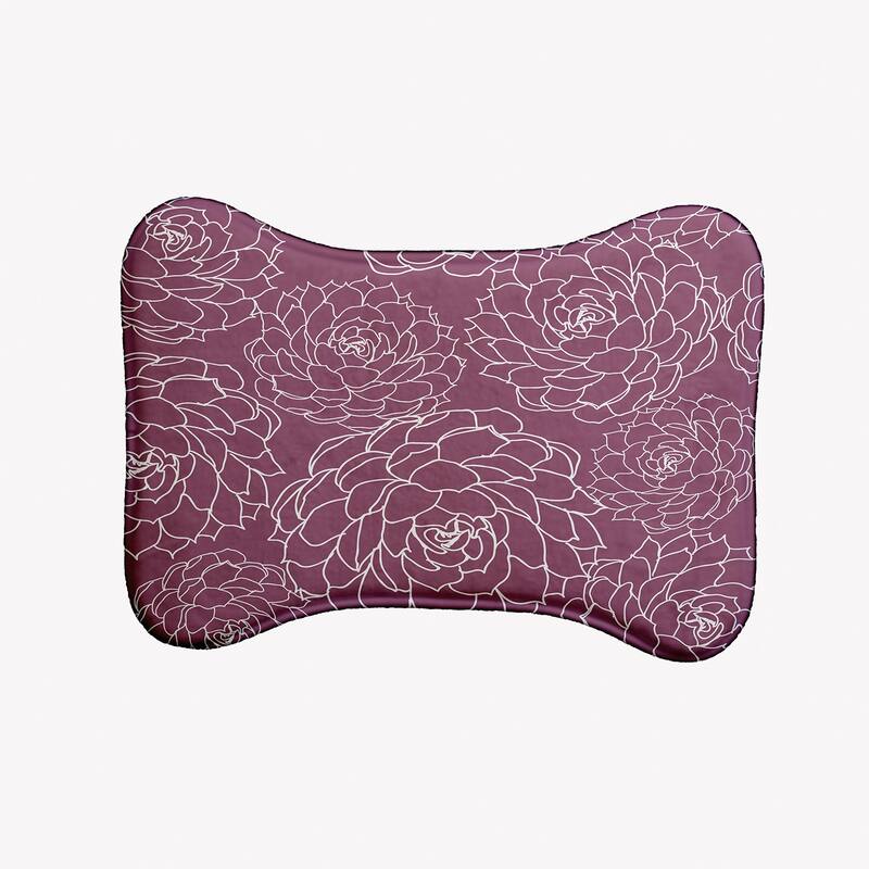 Olena Pet Feeding Mat for Dogs and Cats - Purple - 19" x 14"-Bone