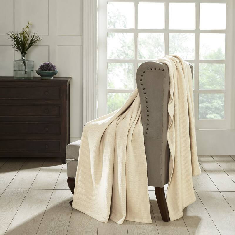 Superior Waffle Weave Honeycomb Knit Soft Cotton Blanket