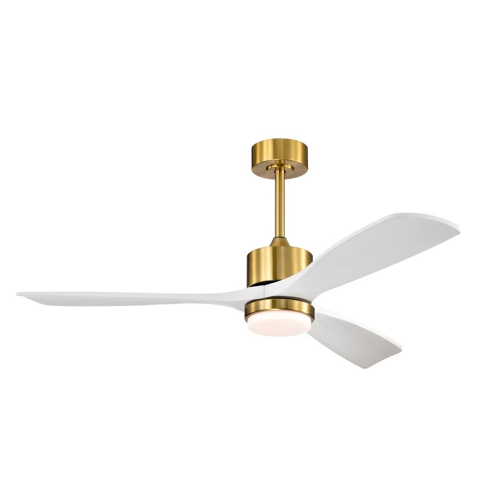 Tariq 52-inch Solid Wood and Metal Lighted Ceiling Fan with LED Lighting
