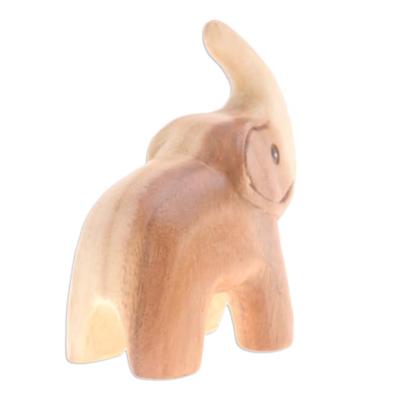 Novica Handmade Plump Joy Wood Figurine