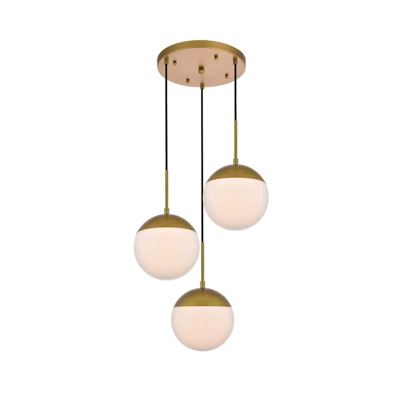 3-Light 18 inch Pendant with Frosted White Glass